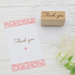 サンキュー 可愛い筆記体はんこ thank youスタンプ