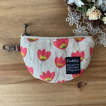 北欧チューリップ　ナチュラルレッド　ミニポーチ　半月のかたち