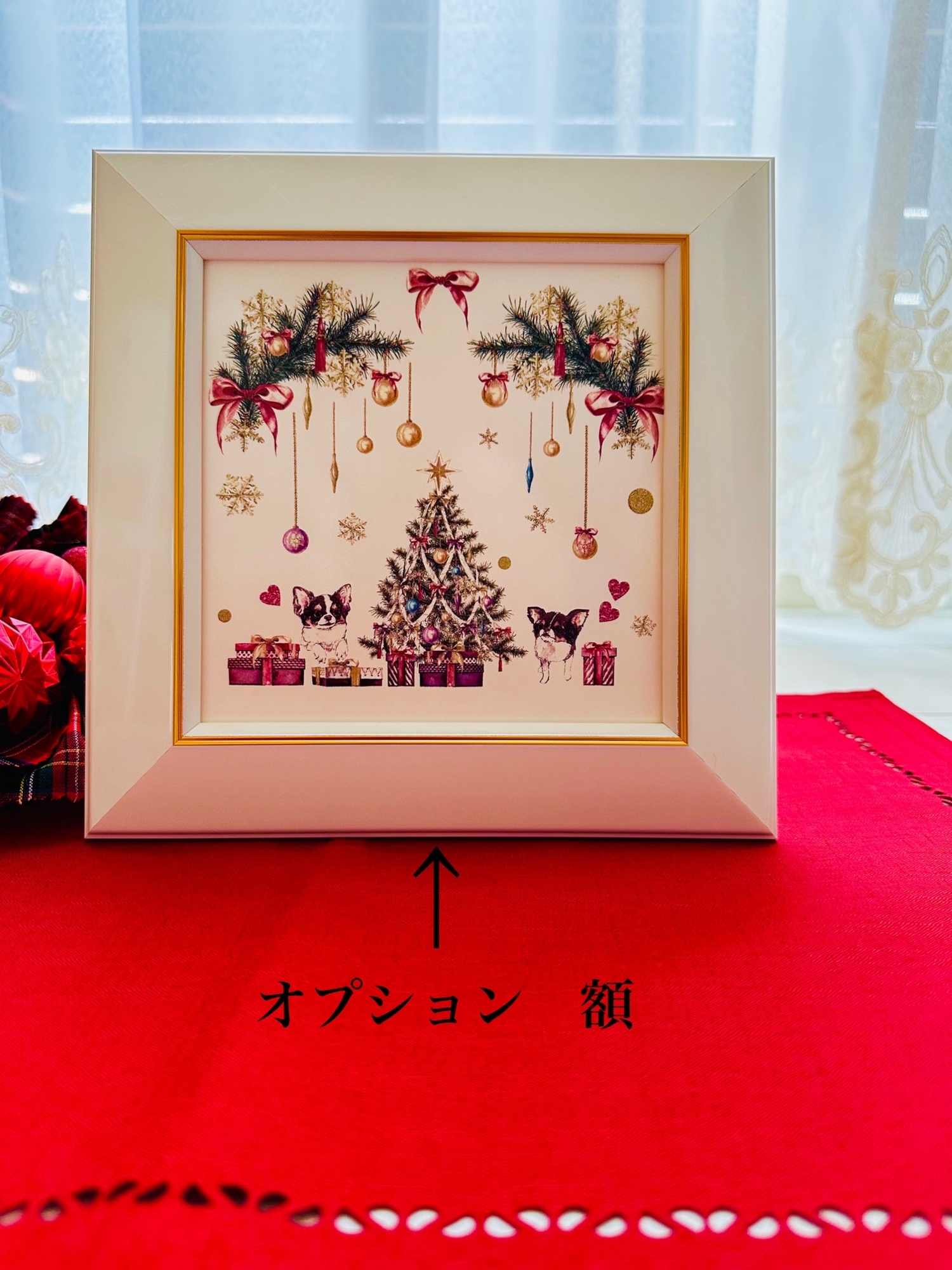 企画パネル♡わんちゃん♡クリスマス②♡ハンドメイド チワワちゃんクリスマスタイルアート - happiness456 | minne byGMO