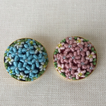 刺繍ブローチ  忘れな草
