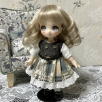 1/12ドール コーデュロイ切り替えワンピース ③