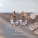 ピアス イヤリング 揺れる クリスタルピアス イヤリング　華奢　オフィス　可愛い　シンプルピアス　シンプルイヤリング