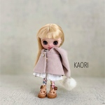 プチブライス　アウトフィット　ポンチョの3点セット　ハンドメイド　服