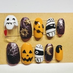 ジェルネイルチップ  ハロウィンネイル