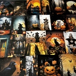 (再販×4)ダークハロウィンのジャーナルペーパーセット＊コラージュ素材＊ジャンクジャーナル