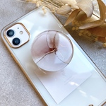 ―淡色グレージュ―アルコールインクアートで作る大理石アートスマホグリップ