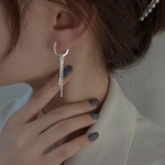 《再入荷》silver925 ピアス ボール×スティック ロングピアス フープピアス シルバー925  スターリングシルバー S925【P-014】