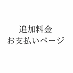 追加料金　お支払い専用ページ