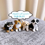 ゴールデンレトリバー　ミニチュア　犬　子犬　フィギュア　置物　オブジェ　粘土