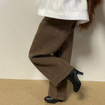 ワイドパンツ☆ドール洋服(リカちゃんブライスの洋服)茶色