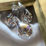 2pcs)3055)drop)クリアガラス/シャボン玉) disco#GL15