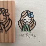 スタンプ　No. 5644お花の女の子