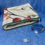 チューリップ柄マチ付きポーチ