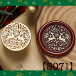 【S071】クリスマスヘラジカ　2.5㎝　シーリングスタンプ　ヘッドのみ