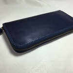 インディゴブルー&オリジナルデザインレザーウォレット・長財布