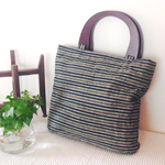 送料無料＊着物地＊wood和柄bag