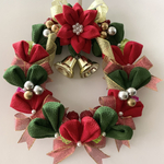 つまみ細工リース(小)  🎄クリスマスリース🎄