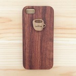 モカ・コーヒーのiPhoneケース(ウッド)