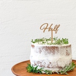 ケーキトッパー　Half 6ヶ月　ハーフバースデー用　木製