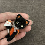 二足歩行　ハロウィン黒猫ちゃん　モールアート　モールベア 