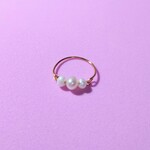 【再販】淡水パール ワイヤー ピンキーリング