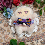 「ハロウィン第二弾」 【モンぬいサイズ】「前掛けエプロン」「センターリボン紺色」ちびぐるみ　ぬいぐるみ用お洋服　ぬい服　ぬいぐるみ服　