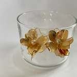 ゴールド　花　パール　オケージョン　ウェディング　ピアス