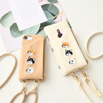 多機種対応 スマホケース 【 刺繍 まるっと 付け替えポーチ 柴犬 】 スマホショルダー A232I