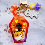 ハロウィン　シャカシャカキーホルダー　棺桶　コフィン