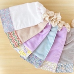 北欧J 小花 おりこうエプロン　お食事タオル　お食事エプロン　タオルエプロン　お利口エプロン　保育園準備　保育園タオル　保育園エプロン　入園準備