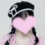 リボンのベレー帽