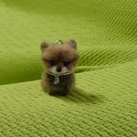 ポメラニアン オレンジ パピー ストラップ 羊毛フェルト
