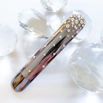 IQOS アイコスイルマ ドアカバー スワロフスキーデコ ペブルグレー swarovski クリスタル・オーロラデコ オーダーメイド ハンドメイド