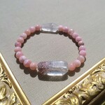 mkmkセール半額以下！一点のみ！女性の輝かしい未来をサポート♪高品質ピンクオパールブレスレット☆８ミリ丸玉ブレスレット