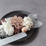  ヘッドドレス ドライフラワー 結婚式 成人式  ヘッドアクセサリー ヘッドパーツ　プリザーブドフラワー