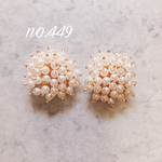 no.449 パール  カボション ピアス、イヤリング