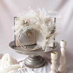 パンパスグラスのふわふわ淡色ベルリース♩ アンティークベル付き / 韓国インテリア / 淡色リース