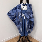 【オーダー品】七五三　デニムライクな羽織袴