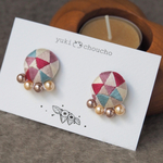 【おんなごころと秋のそら】刺繍耳飾り　金具選択可