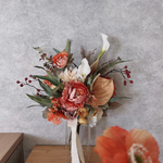 ラナンキュラス＆カラーのユーカリbouquet □アンスリウム□アーティフィシャルフラワー　ウェディングブーケ