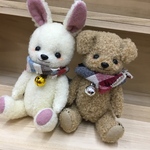ハンドメイド　クルクル巻き毛のプードル犬ワンコテディベア風ぬいぐるみ　k