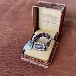 -antique frame ring-薄墨