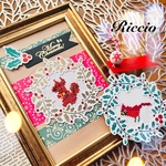 【Riccio&Ｍigeru】クロスステッチ×ペーパークラフトキット☆クリスマスオーナメント