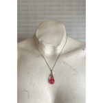 Vintage 80〜90s retro pink flower resin necklace レトロ ヴィンテージ ピンク フラワー 封入 水中花 ネックレス