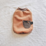 【お腹ボア生地】コーデュロイのタンクトップ/キャメル