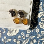  leopard orange pierce / earring