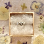 11号【✖️サイズ調整不可】《silver925》butterfly × flower ring＊