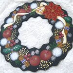 meさまご予約品❤林檎とファーのクリスマスリース（送料込み）