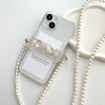 スマホクリップ　ショルダークリップ　スマホショルダー　背面クリップ　韓国　ローズクォーツ　スマホケース　はさむだけ