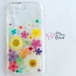  押し花iPhone6/iPhone6sケース お花畑